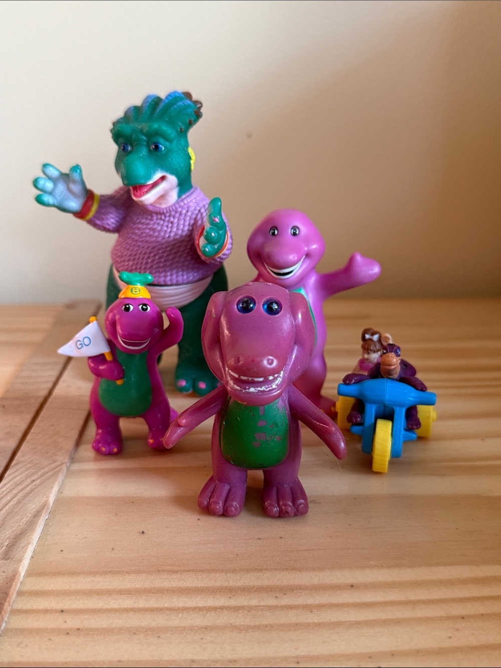 Vintage purple dinosaur lot - Barney, sister, Dino